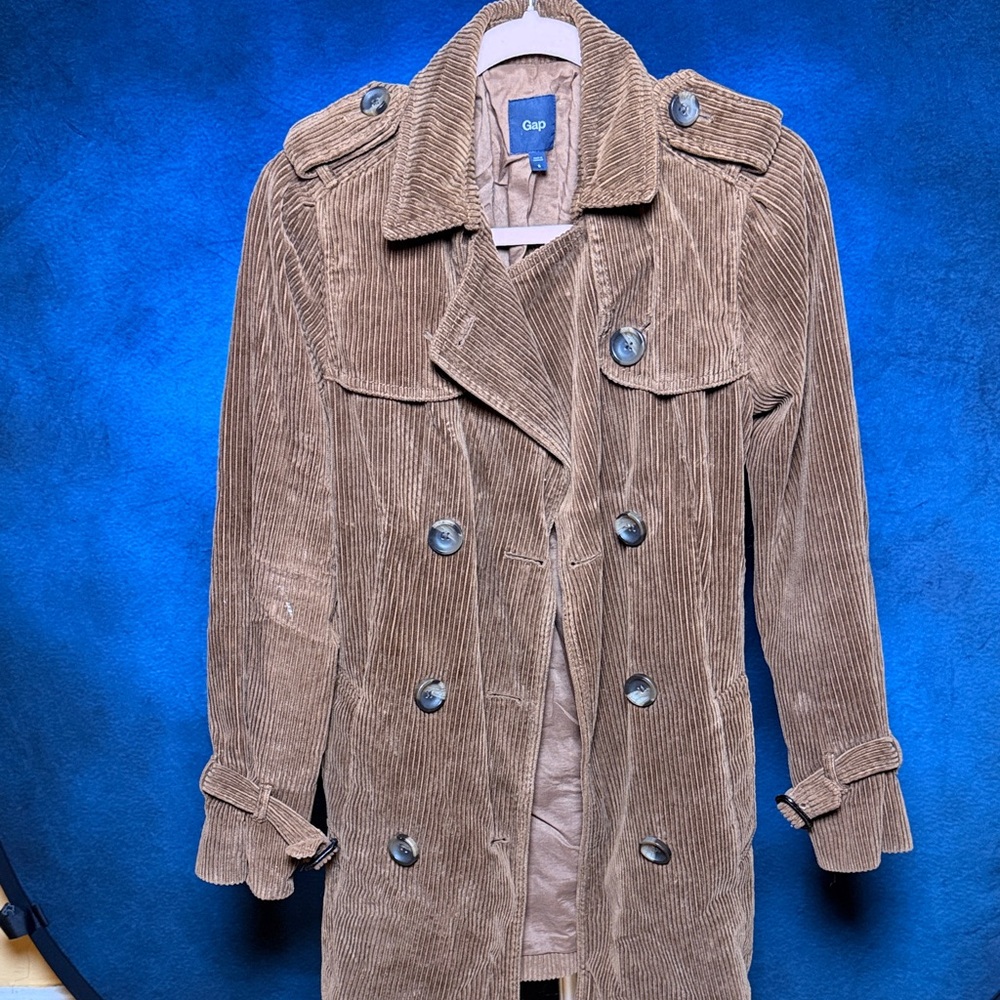 GAP Brown Corduroy Double-Breasted Jacket